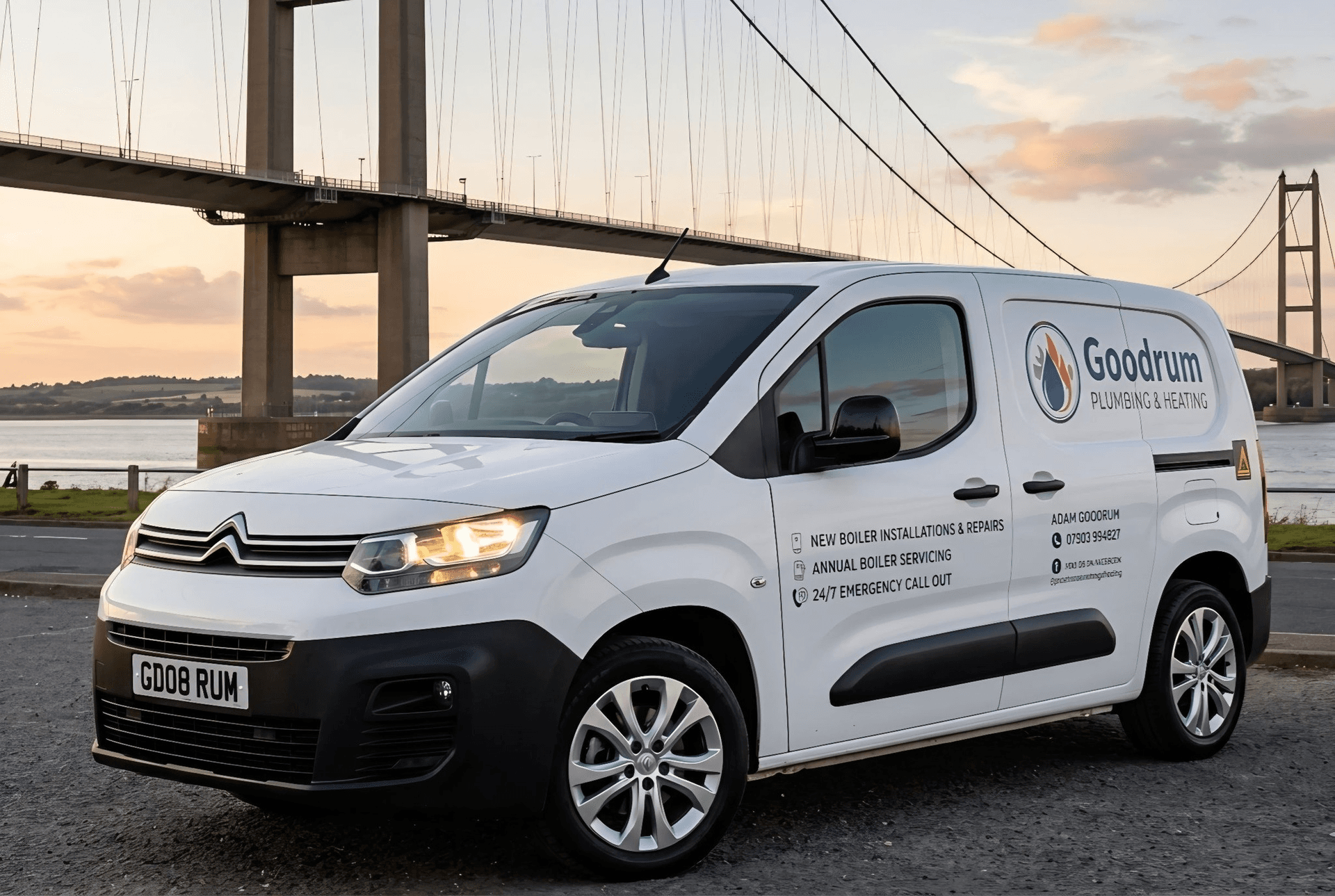 The Goodrum Plumbing & Heating van